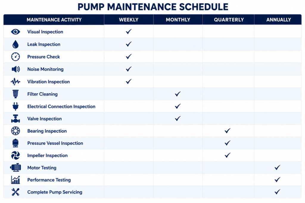 Pump Maintenance Schedule